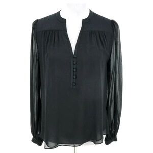 Diane Von Furstenberg Black Blouse sz 0